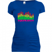 Женская удлиненная футболка с эквалайзером