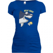 Подовжена футболка Hello Dude Акула