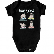 Детское боди Pug Yoga Мопс Йога