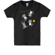 Детская футболка Еноты в космосе