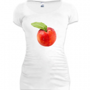 Женская удлиненная футболка с яблоком