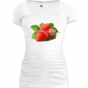 Женская удлиненная футболка Горсть клубники
