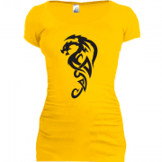 Женская удлиненная футболка Dragon Trible
