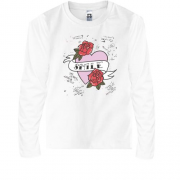 Детская футболка с длинным рукавом Smile Сердце с розами