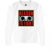 Детская футболка с длинным рукавом Reason to fight Череп
