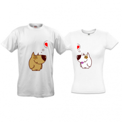 Парные футболки Dog Love