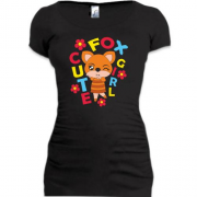 Подовжена футболка Fox Girl Лис