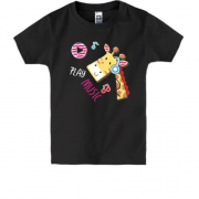 Детская футболка Music Жираф