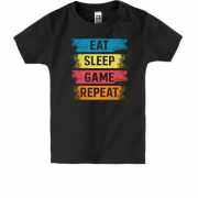 Дитяча футболка Eat Sleep Game Repeat