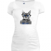 Подовжена футболка Smart Cat Умный кот