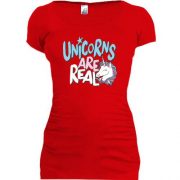 Подовжена футболка Unicorns are real