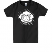 Детская футболка с мопсом и линиями