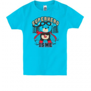 Дитяча футболка з ведмедиком супергероєм