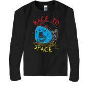 Детская футболка с длинным рукавом Race to space