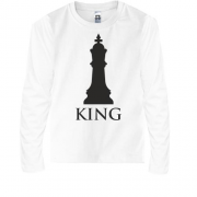 Детская футболка с длинным рукавом с шахматным королем