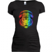 Подовжена футболка Rainbow Tiger