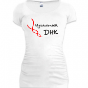 Женская удлиненная футболка Идеальный ДНК