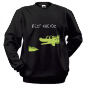 Свитшот с крокодилом и хвостом Лучшие друзья