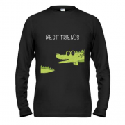 Лонгслив с крокодилом и хвостом Лучшие друзья