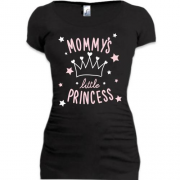 Подовжена футболка з написом Маленька мамина принцеса