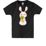 Детская футболка с зайцем и морковкой