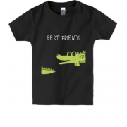 Детская футболка с крокодилом и хвостом Лучшие друзья