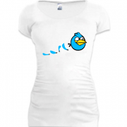 Женская удлиненная футболка Blue bird
