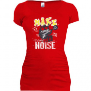 Подовжена футболка Make rock noise
