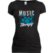 Подовжена футболка Music Therapy