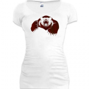 Подовжена футболка зі злим ведмедем