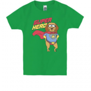 Детская футболка с собакой супергероем
