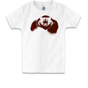 Детская футболка со злым медведем