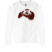 Детская футболка с длинным рукавом со злым медведем