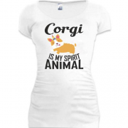 Подовжена футболка Коргі - це моя духова тварина