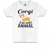Детская футболка Corgi - is my spirit animal