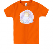 Дитяча футболка з жирафом і слоником