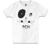 Детская футболка с рожицей кота