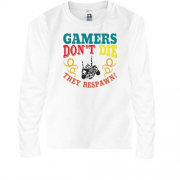 Детская футболка с длинным рукавом Gamers not die