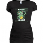Подовжена футболка Monster coming