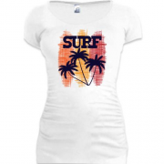 Подовжена футболка Surf and  Palm trees
