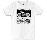 Детская футболка Motorcycle Black and White