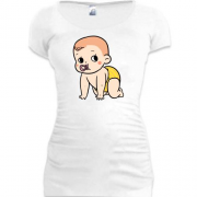 Подовжена футболка з маленькою дитиною