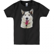 Детская футболка с собакой хаски