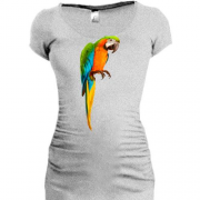 Подовжена футболка с попугаем Ара
