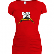 Женская удлиненная футболка Guitar Hero Metallica
