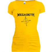 Женская удлиненная футболка Megadeth