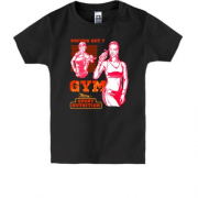 Детская футболка с девушкой в зале GYM