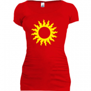 Женская удлиненная футболка Солнышко