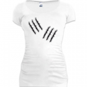 Женская удлиненная футболка Царапины 2
