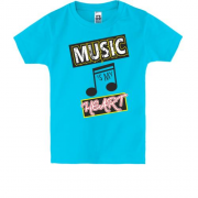 Дитяча футболка Music is my heart